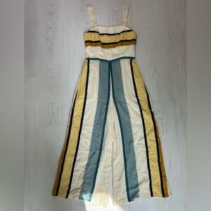 Amanda Uprichard Striped Jumpsuit Pantsuit Convertible Summer Flowy Size Small